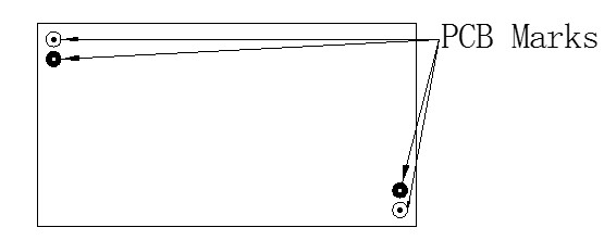 在有貼片的PCB板上，為提高貼片元件的貼裝的準確性，一般要求在貼片層對角端放置兩個校正標記(MarkS)點