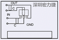 圖3：降壓電路的PCB設計示例。